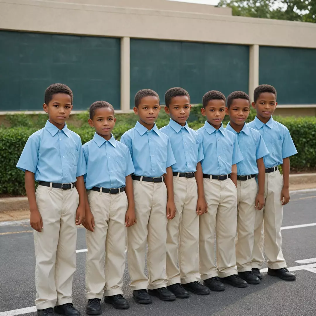 Clifton Hunter High School students in uniform
